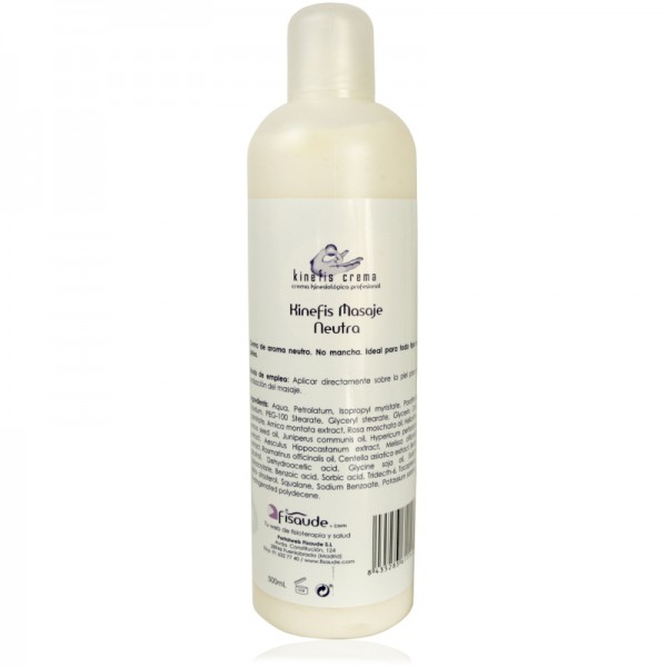 Crema de masaje neutra Kinefis (Bote de 500ml) Crema de masaje neutra Kinefis (Bote de 500ml)